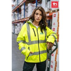 Unisex reflexní softshellová bunda s odepínací kapucí