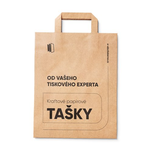 Kraftové papírové tašky | hnědé | ploché ucho
