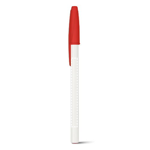 CARIOCA® plastové kuličkové pero - Umístění potisku: Kulové těleso, Typ potisku: Tampontisk (max. 5 barev, 60 x 5mm), Počet barev potisku: 2 barvy, Počet kusů: 4000