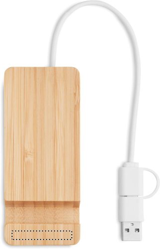 Bambusový USB rozbočovač