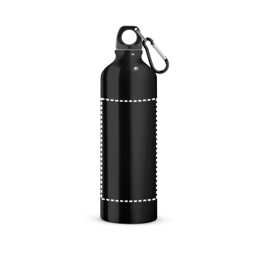 Hliníková sportovní láhev s karabinou, 800 ml