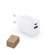 Napájací adaptér USB-A a USB-C z recyklovaného ABS