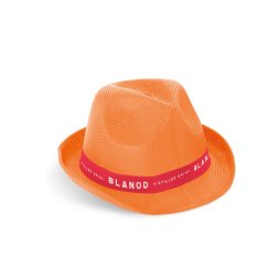 PP klobouk s bílou polyesterovou stuhou