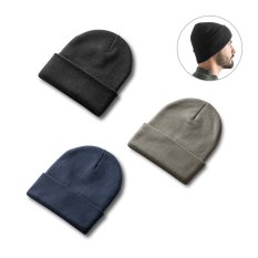 Dvojvrstvová unisex čiapka z rPET s vyhrnutým lemom