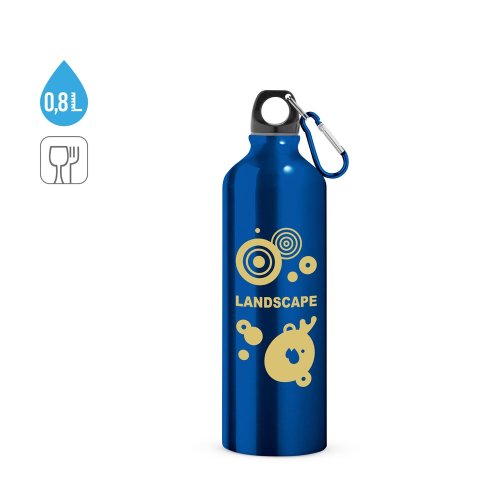 Hliníková sportovní láhev s karabinou, 800 ml