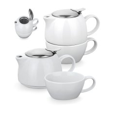 Porcelánová čajová souprava s konvičkou a hrnkem