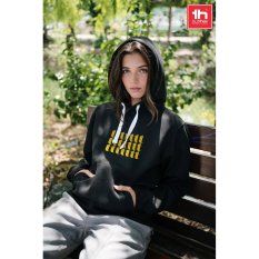 Unisex mikina s kontrastní kapucí