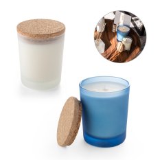 Aromatická sójová svíčka ve skle s korkovým víčkem
