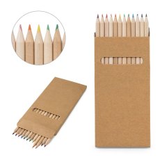 Sada 12 drevených pasteliek v kartónovej škatuľke