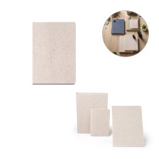 A5 zápisník s polotuhým obalem z organického materiálu