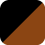 Černá/hnědá