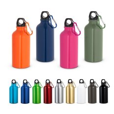 Hliníková športová fľaša s karabínou 400 ml