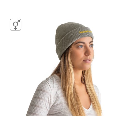 Dvouvrstvá unisex čepice z rPET s ohrnutým lemem
