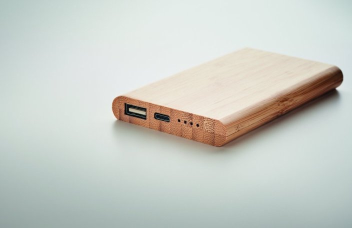 Bambusová powerbanka 4000 mAh