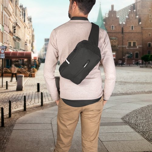 DELFOS. Taška přes rameno z materiálu 300D PET (100% rPET) a 600D PET (100% rPET)