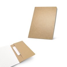Recyklovaný linajkový zápisník A5 s vreckom