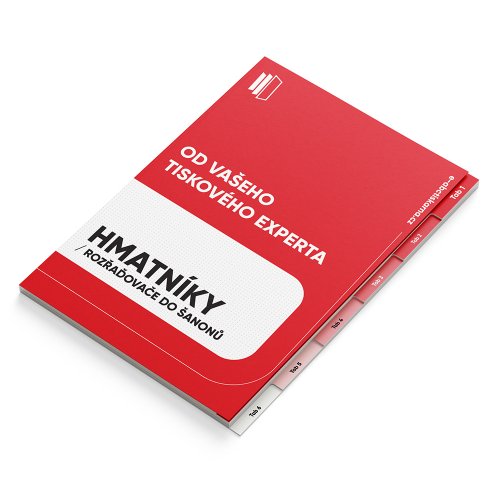 Hmatníky, šanónové rozraďovače - Formát: A4 s hmatníkom (222 x 297 mm), Farebnosť: Farebné jednostranné - 4/0 (CMYK)